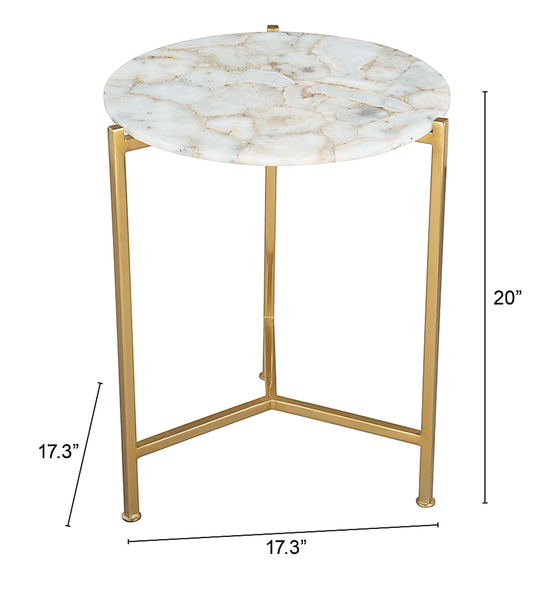 Oswin White Accent Table - Image 8