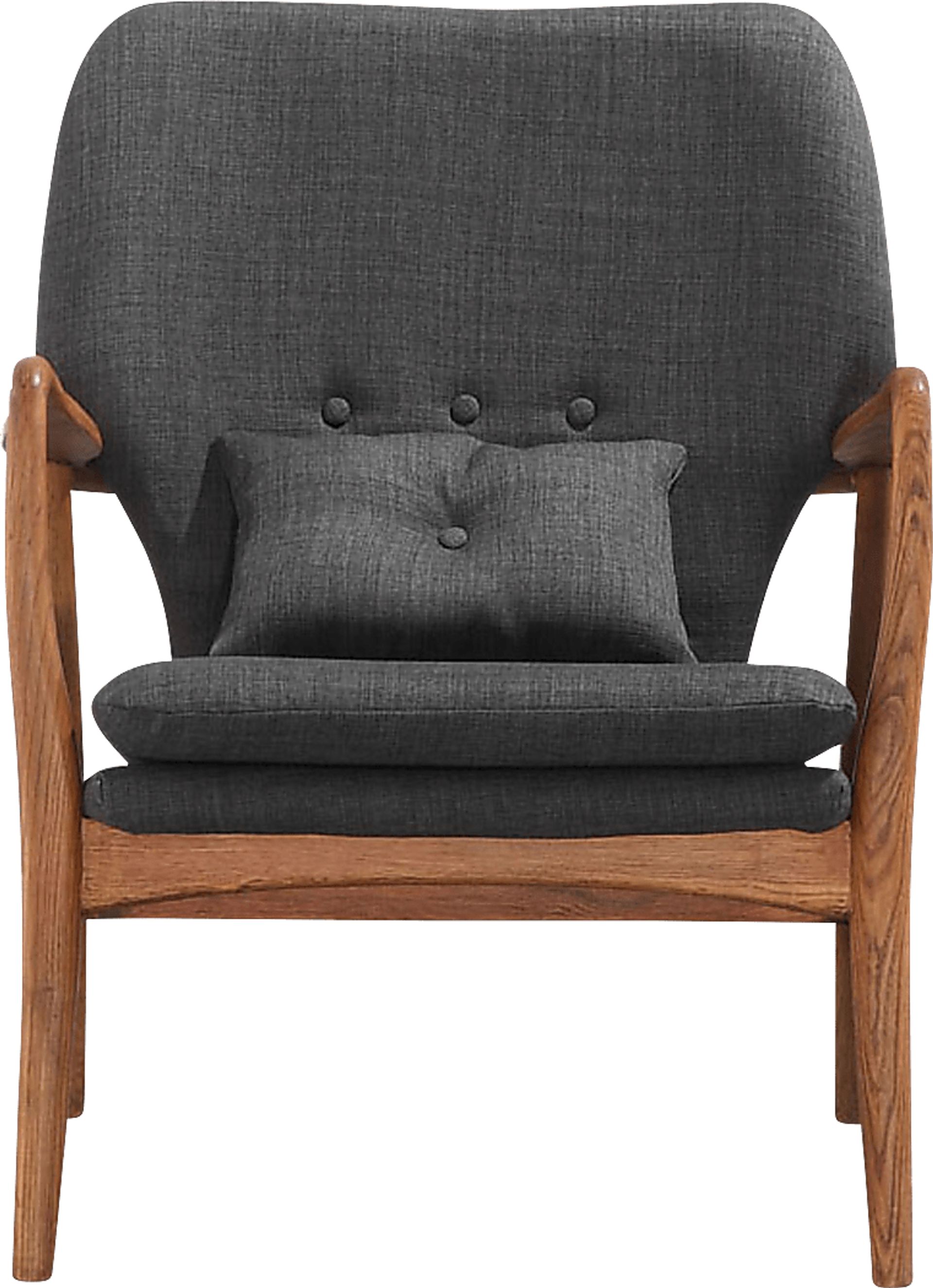 Otelia Black Accent Chair & Ottoman - Image 2