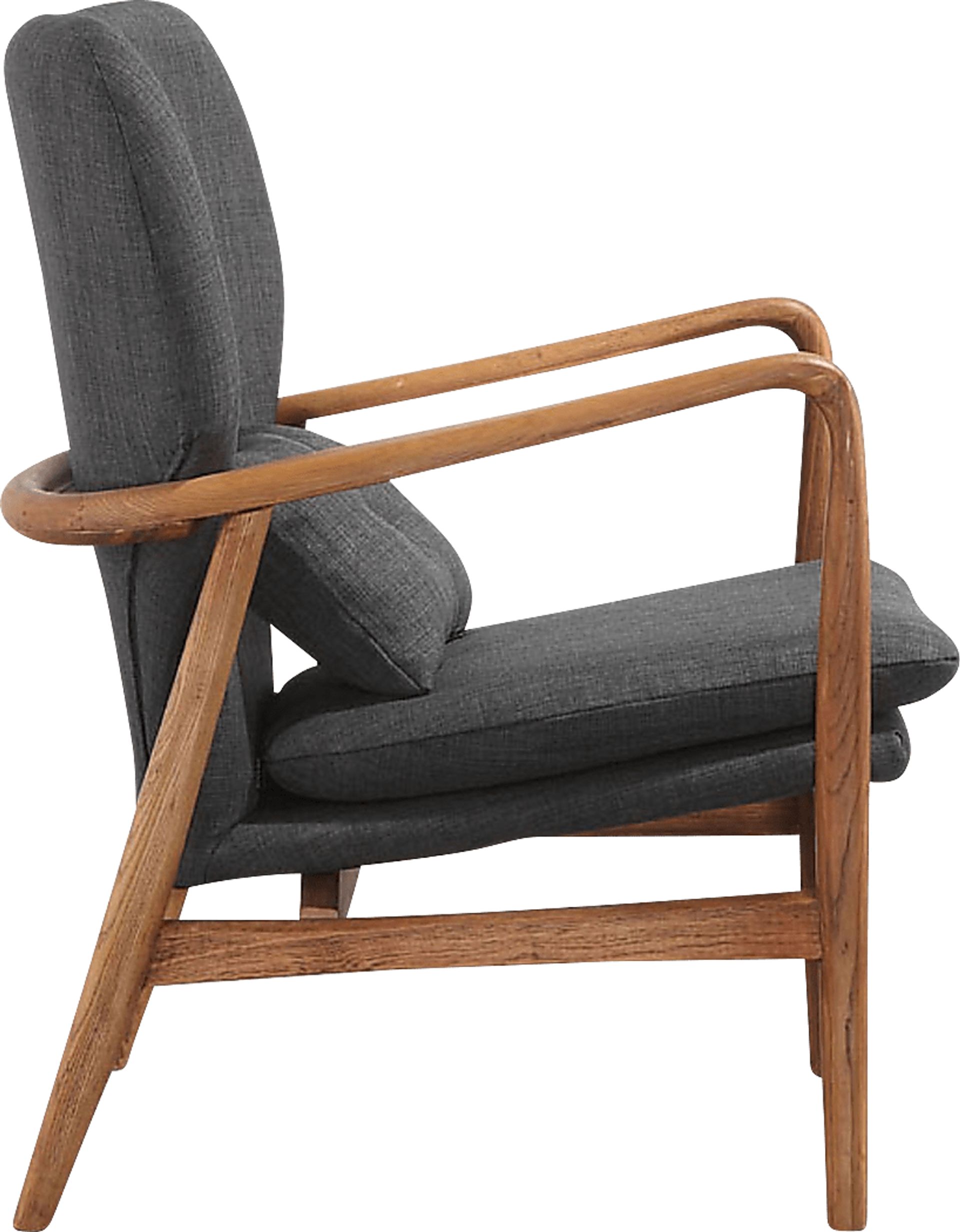 Otelia Black Accent Chair & Ottoman - Image 4