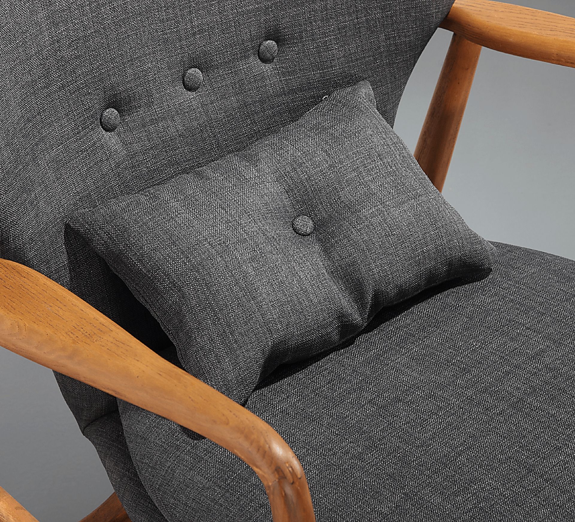 Otelia Black Accent Chair & Ottoman - Image 7