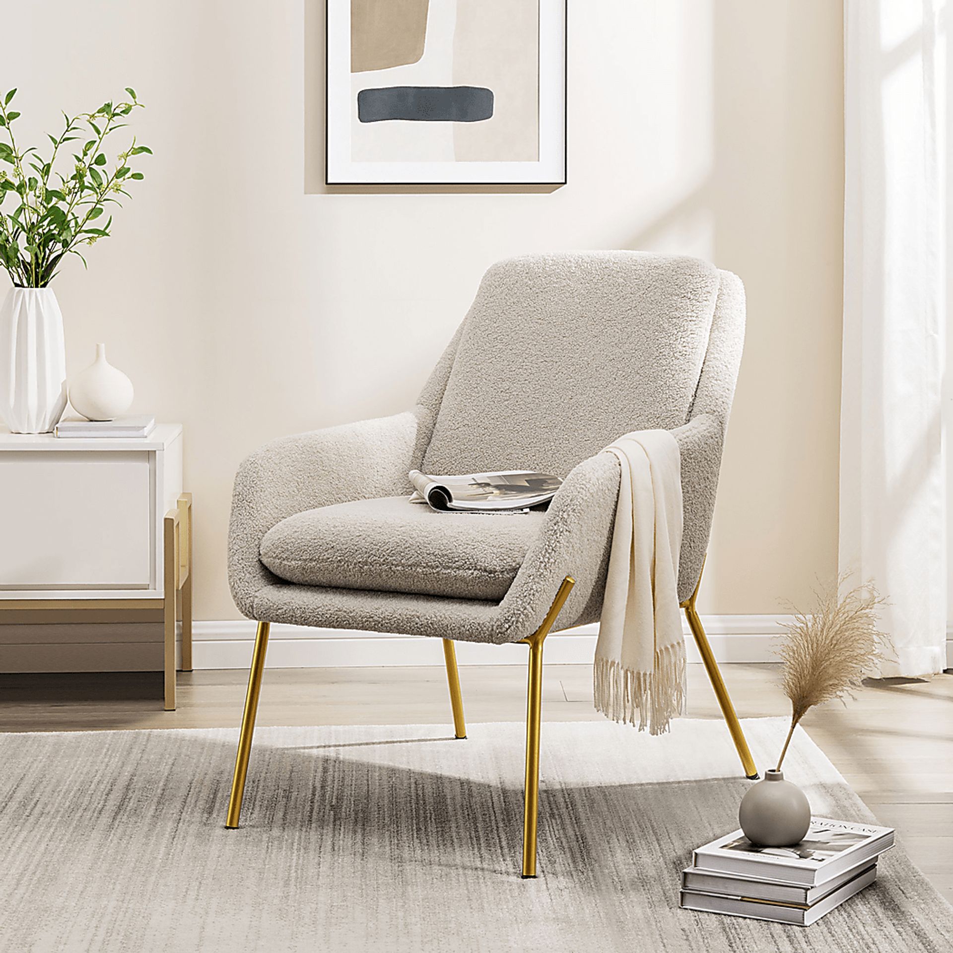 Otterbury Cream Accent Chair - Image 2