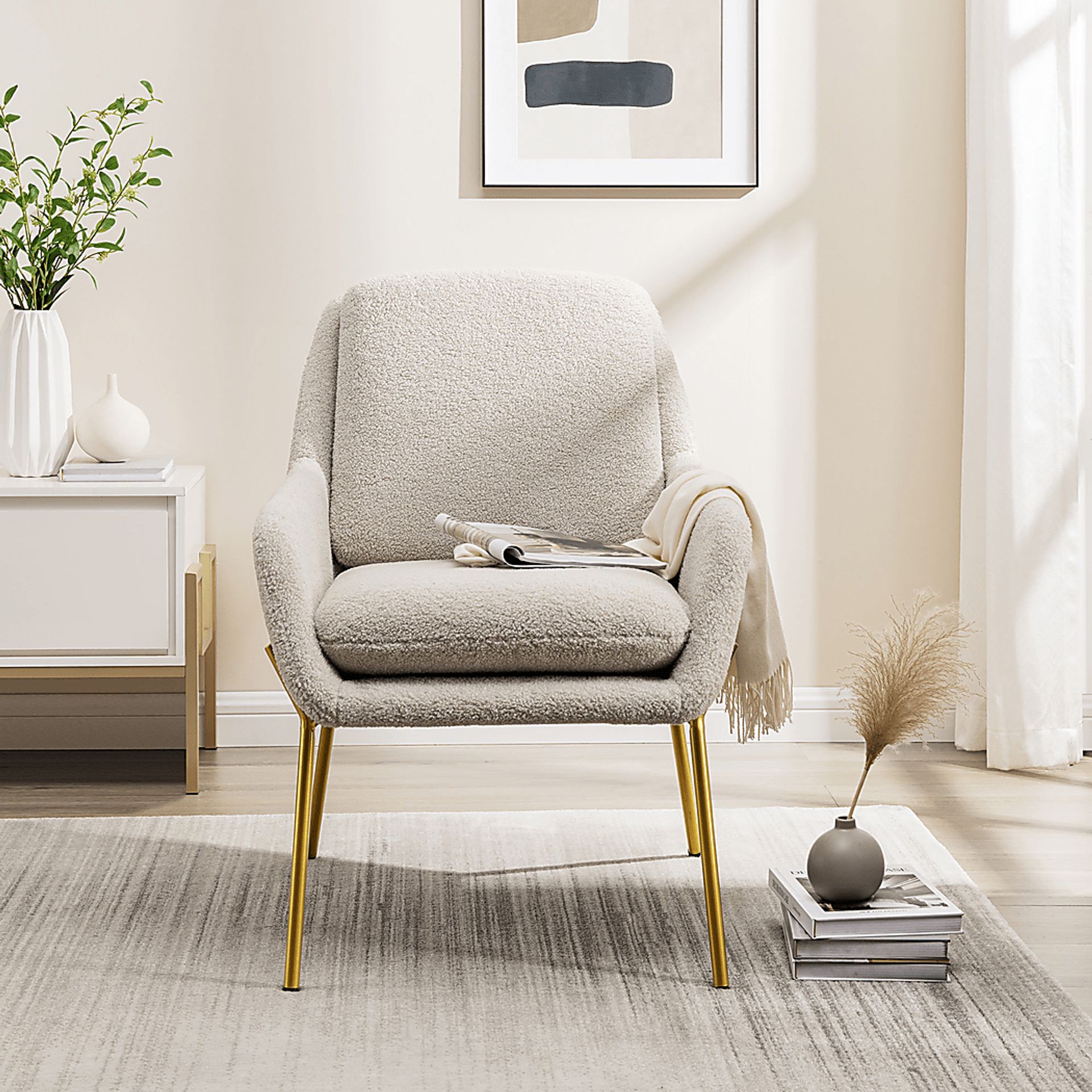 Otterbury Cream Accent Chair - Image 3