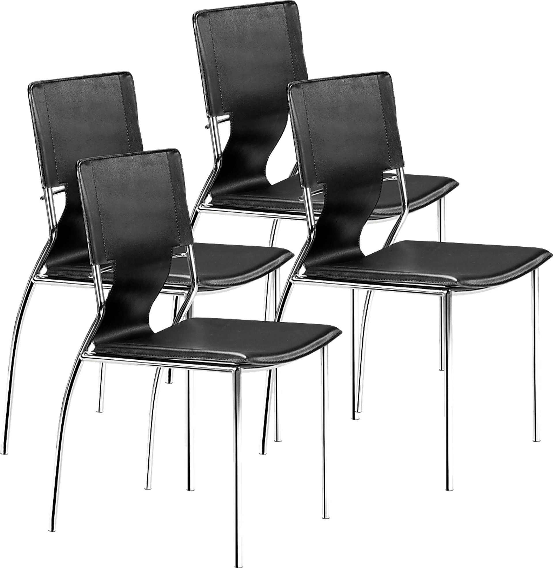 Ottoline Black Side Chair, Set of 4 - Image 1