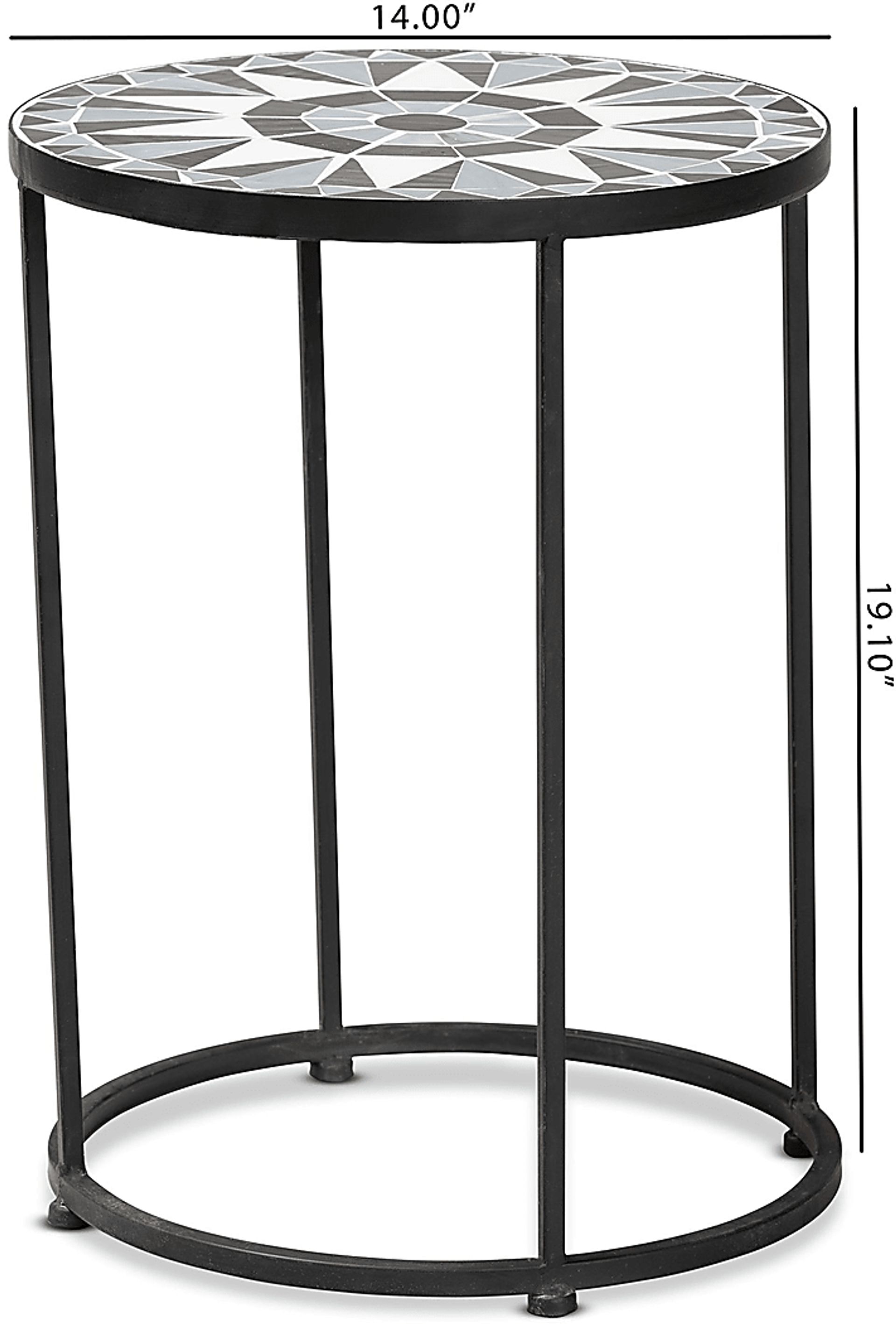 Outdoor Adenleah Black Side Table - Image 7