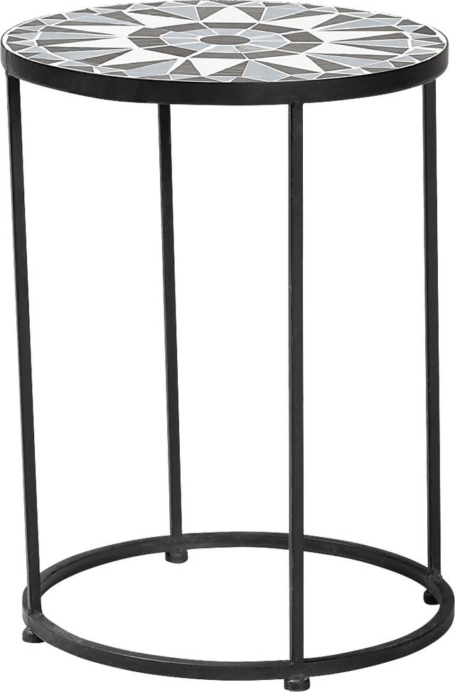 Outdoor Adenleah Black Side Table - Thumbnail - Image 1