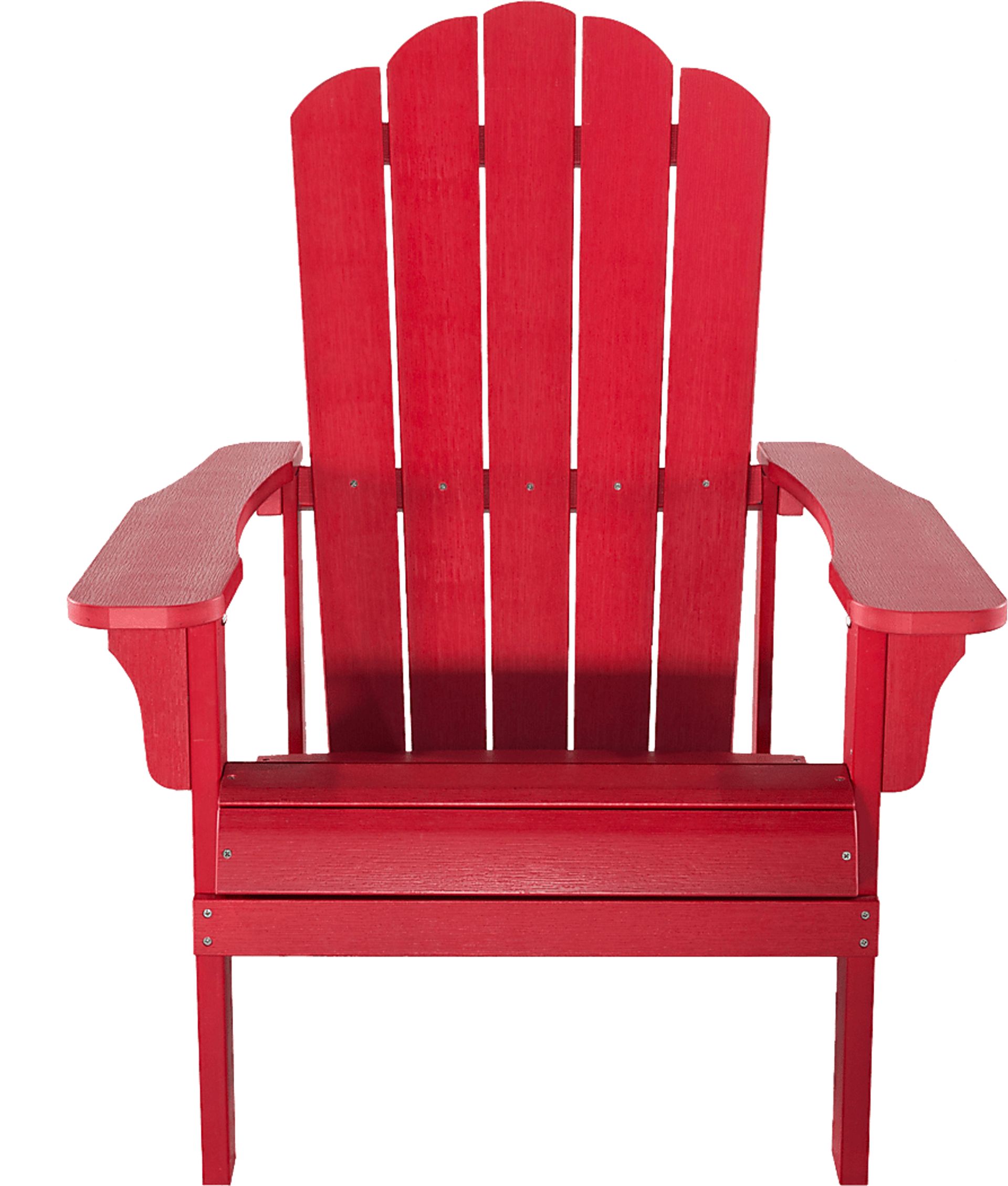 Outdoor Adenmore Red Adirondack Chair - Image 2