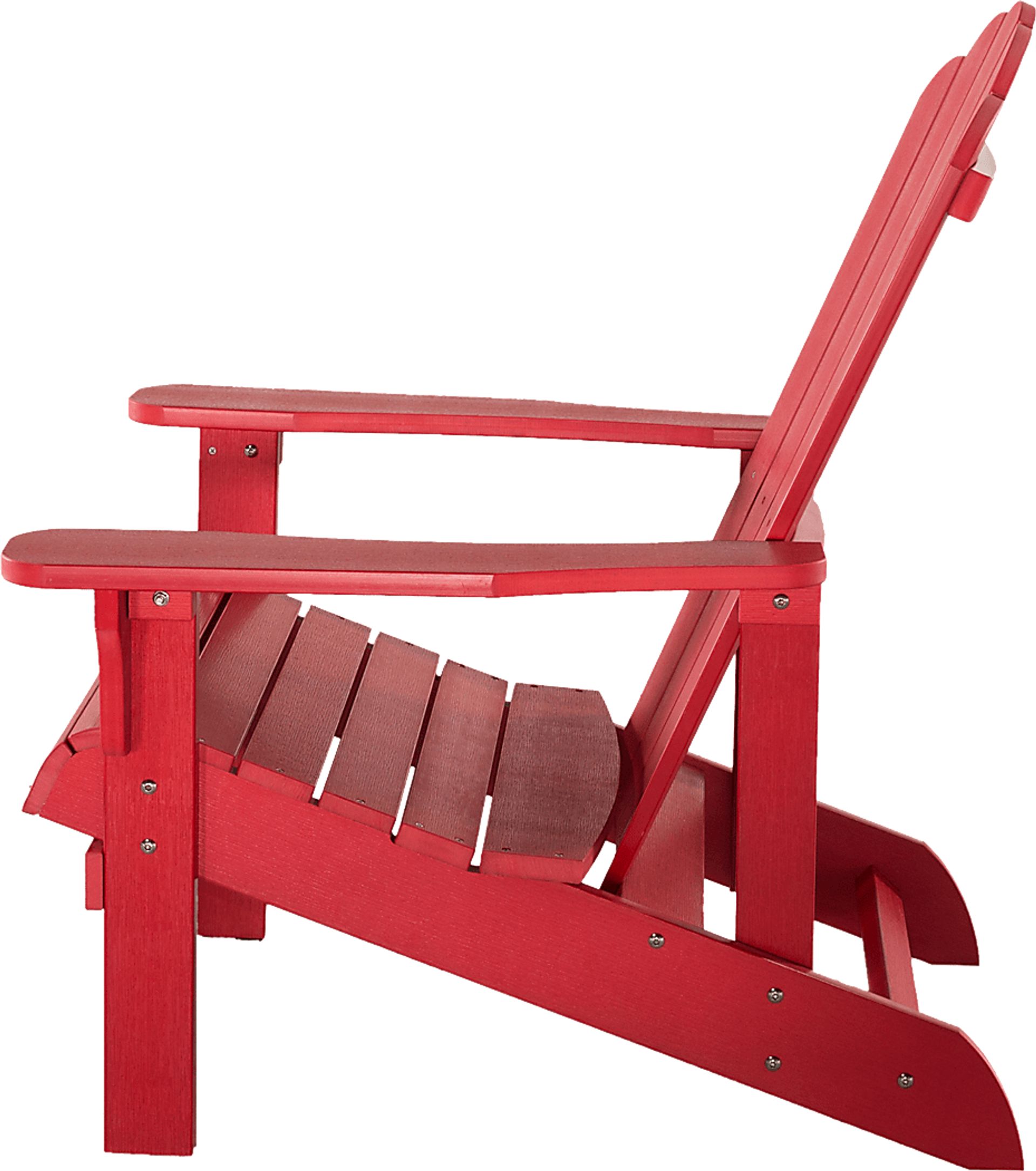 Outdoor Adenmore Red Adirondack Chair - Image 3