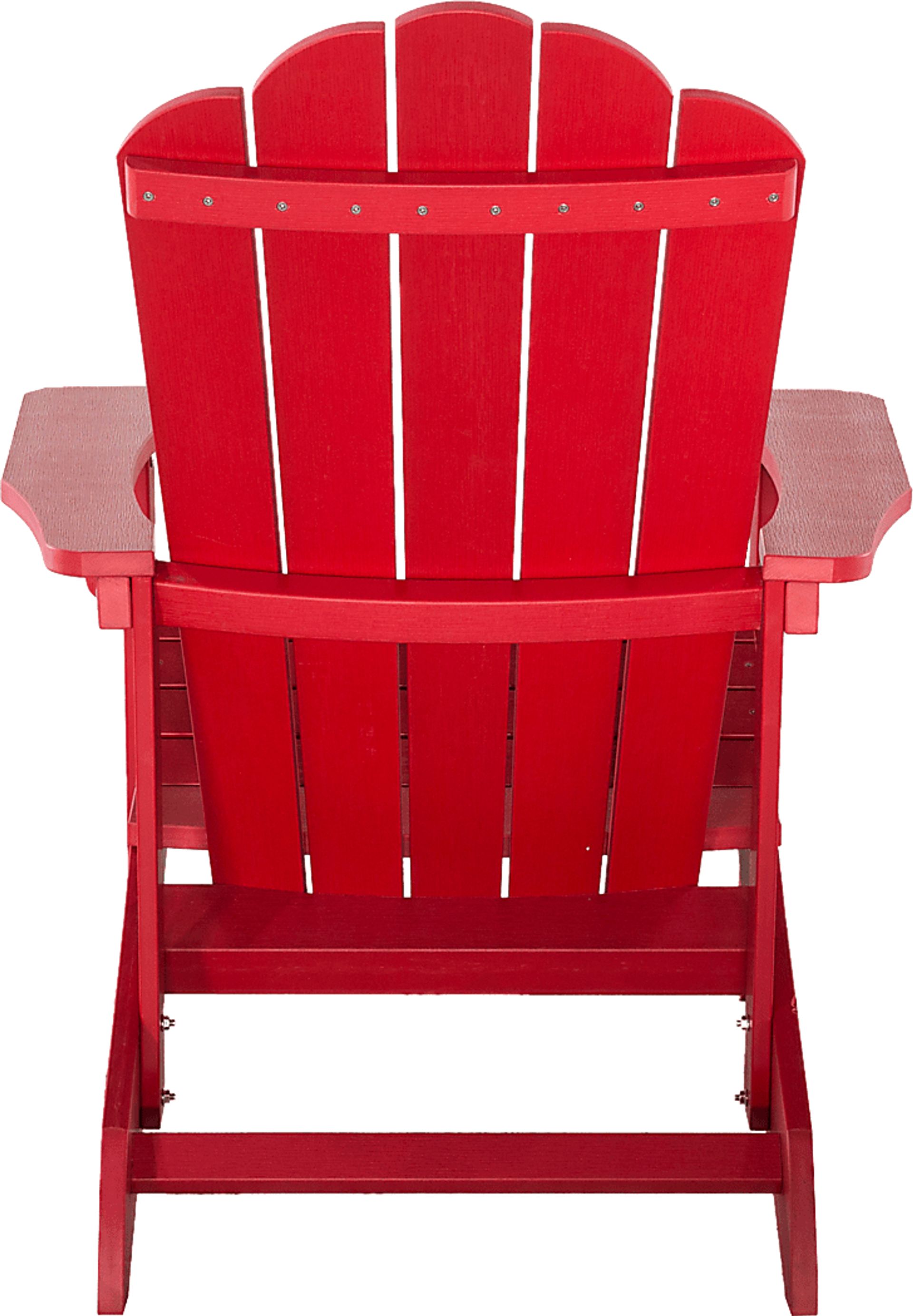 Outdoor Adenmore Red Adirondack Chair - Image 5