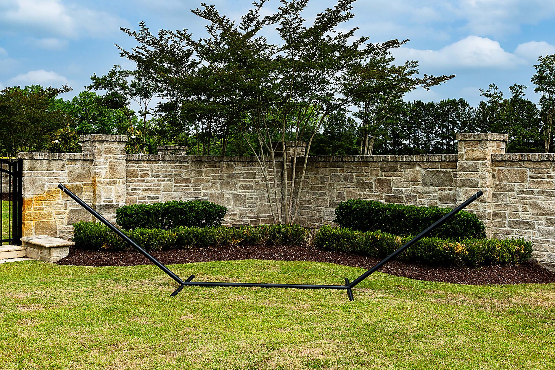 Outdoor Aegaeon Black Metal Hammock Stand - Image 2