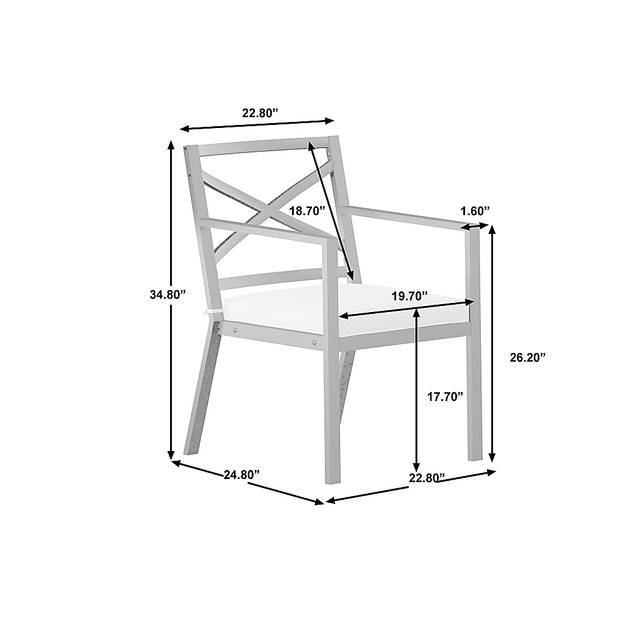 Outdoor Aisne Black 7 Pc Dining Set - Thumbnail - Image 9