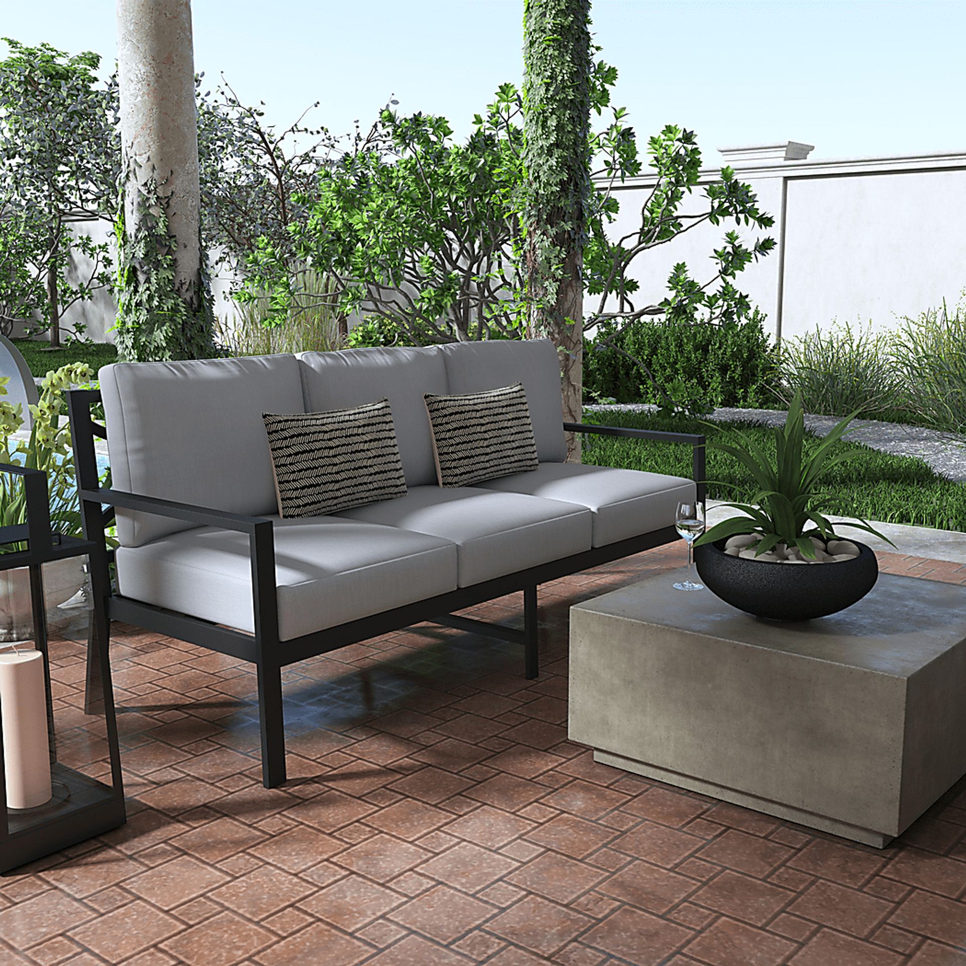 Outdoor Alberni White Sofa - Image 8