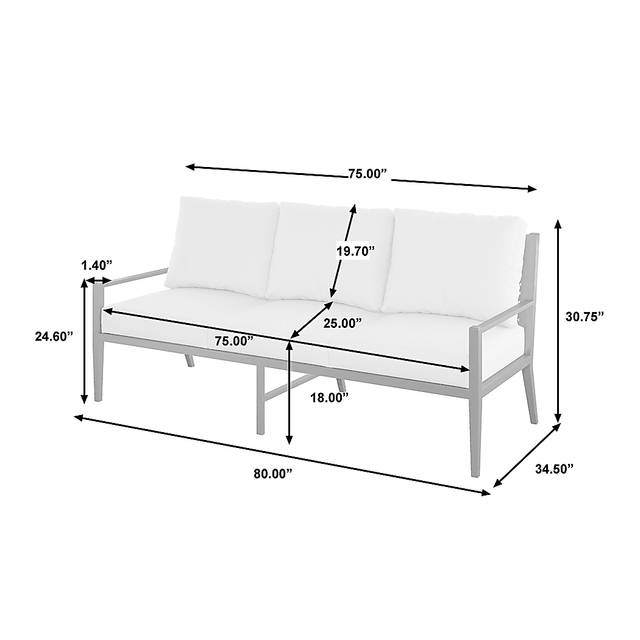 Outdoor Alberni White Sofa - Thumbnail - Image 8