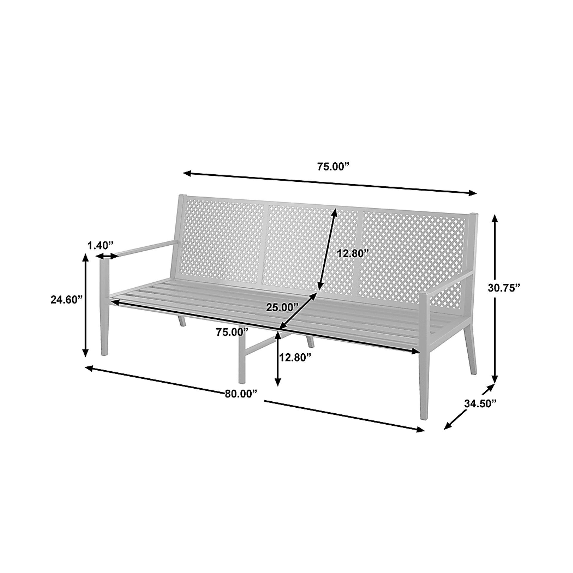 Outdoor Alberni White Sofa - Image 9