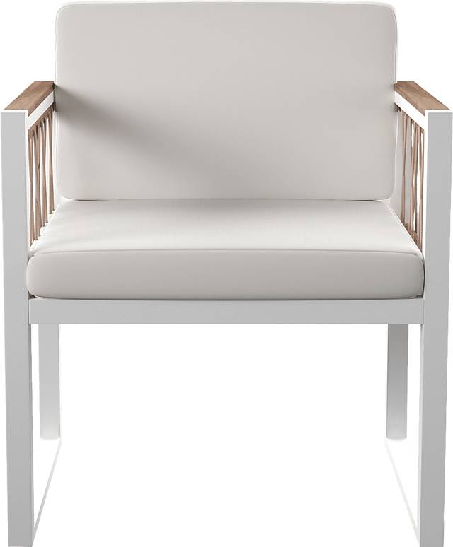 Outdoor Aldwell White Accent Chair, Set of 2 - Thumbnail - Image 2