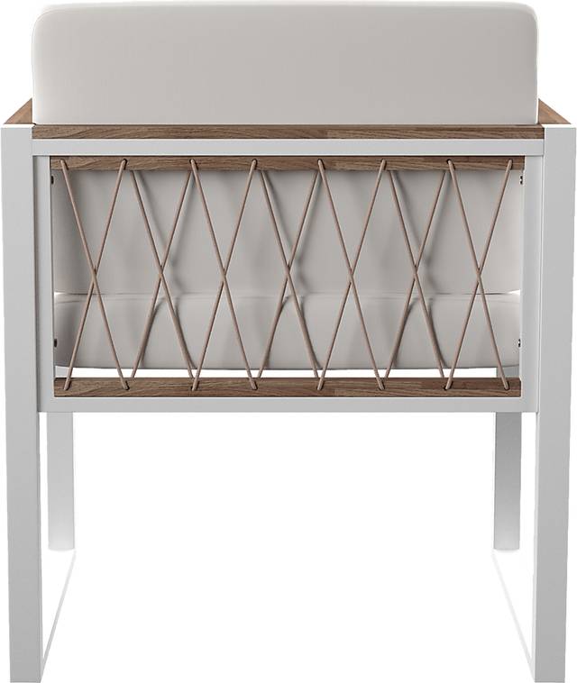 Outdoor Aldwell White Accent Chair, Set of 2 - Thumbnail - Image 3