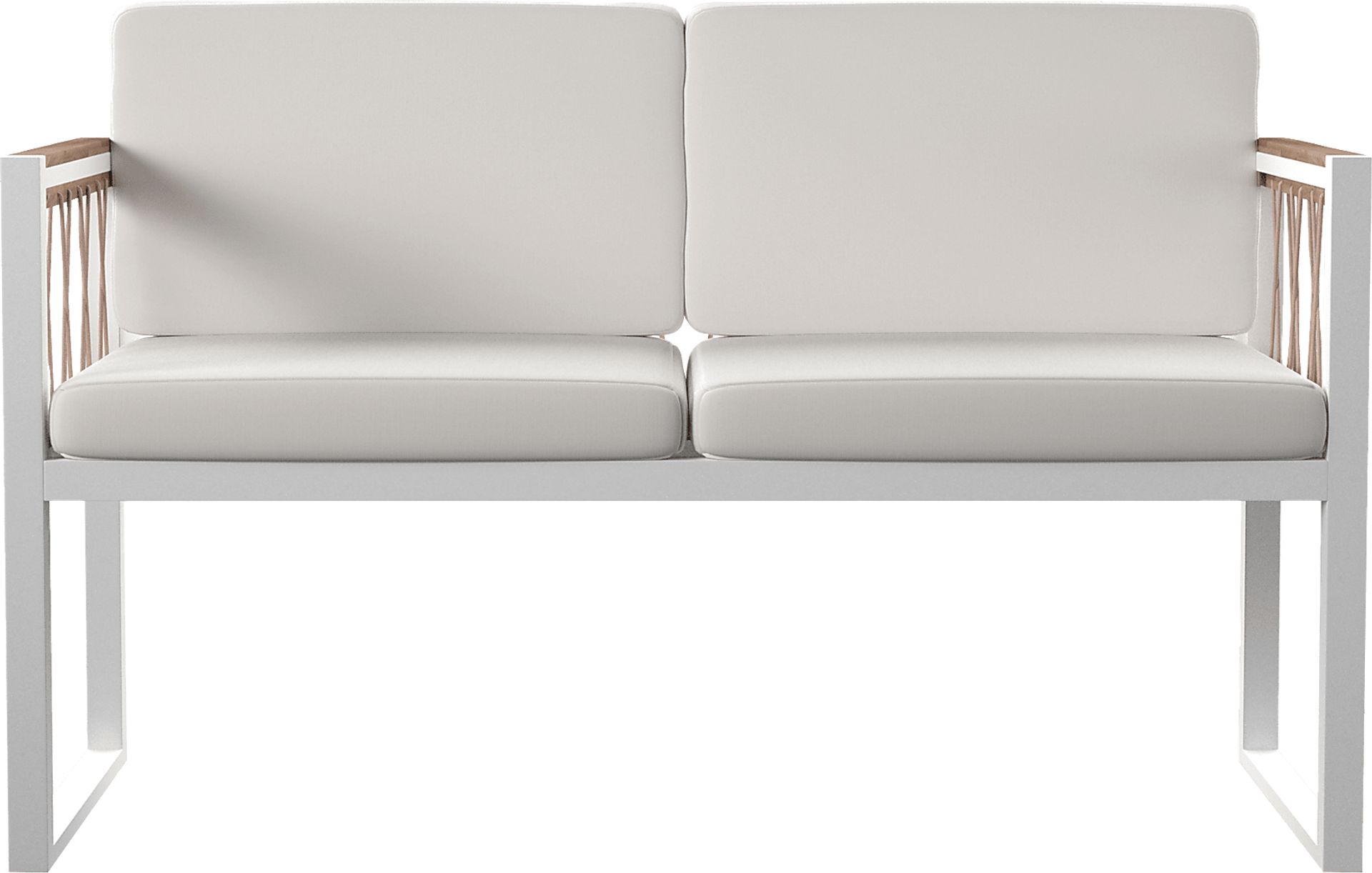 Outdoor Aldwell White Loveseat - Image 1