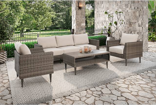 Outdoor Aleran Brown Cocktail Table - Thumbnail - Image 2