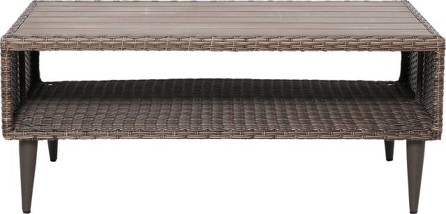 Outdoor Aleran Brown Cocktail Table - Thumbnail - Image 1