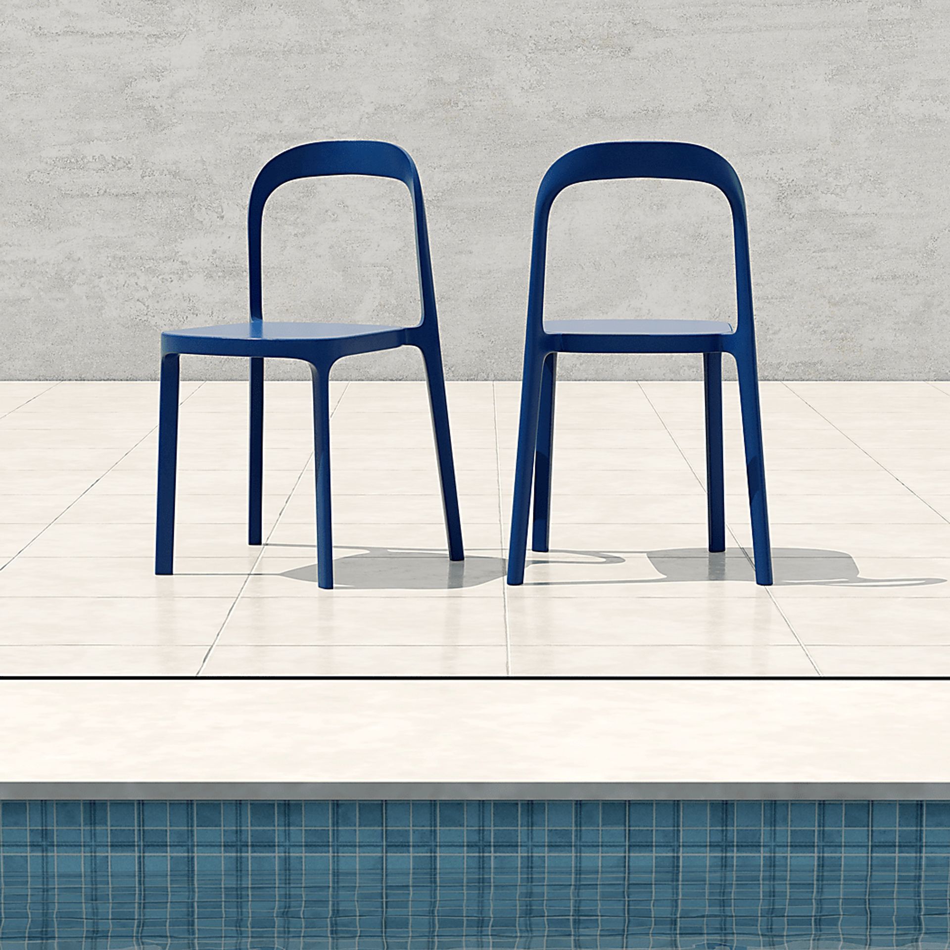 Outdoor Alether Blue Dining Chair, Set of 2 - Image 2