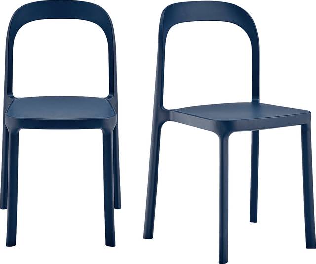 Outdoor Alether Blue Dining Chair, Set of 2 - Thumbnail - Image 1