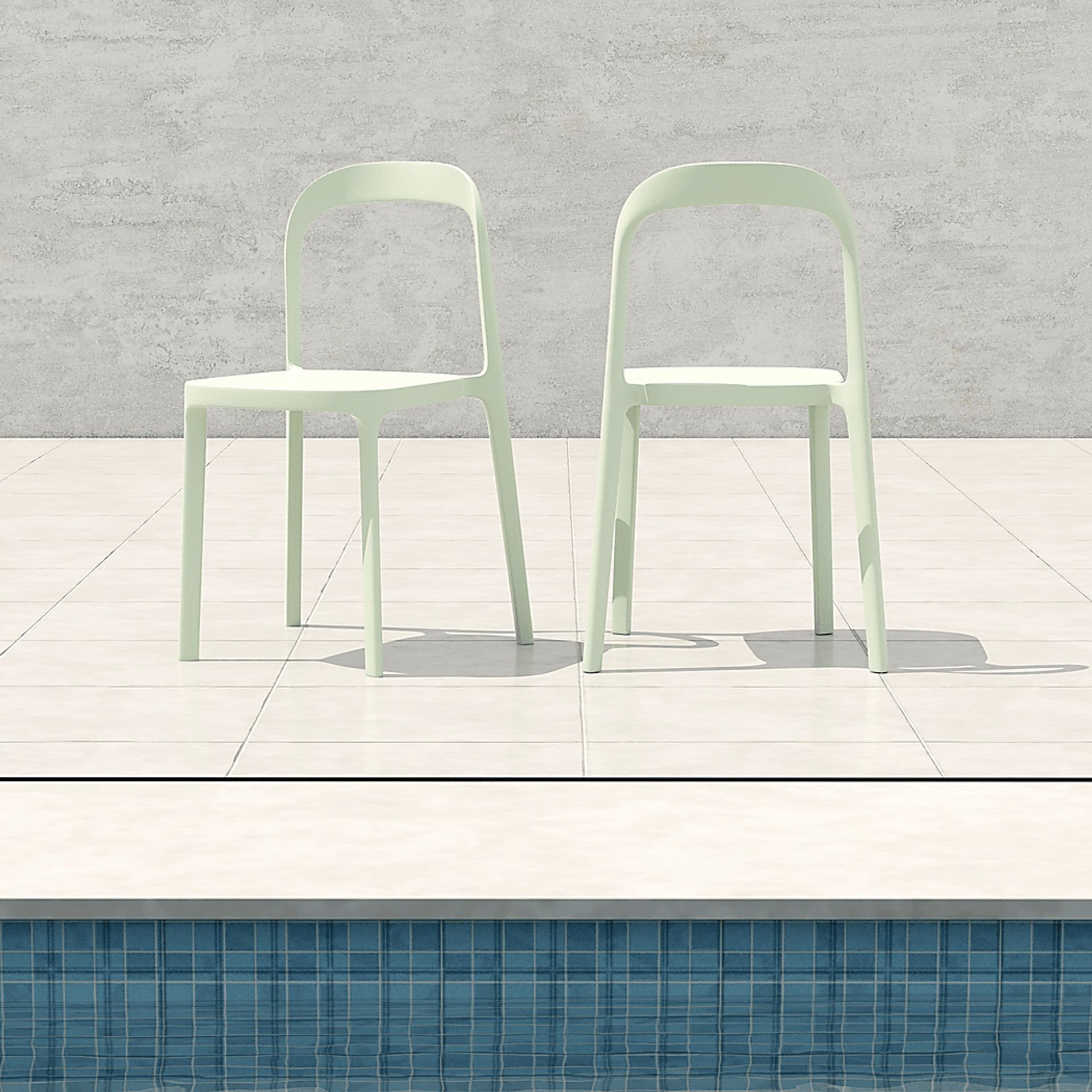 Outdoor Alether Mint Green Dining Chair, Set of 2 - Image 2