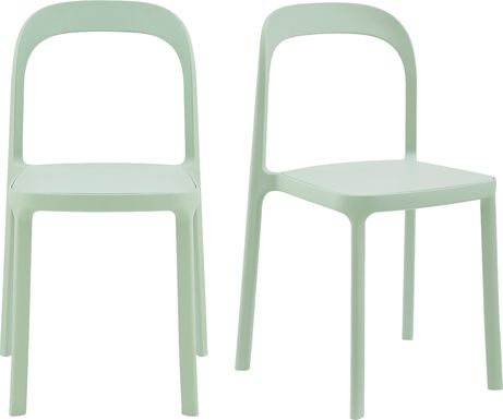 Outdoor Alether Mint Green Dining Chair, Set of 2