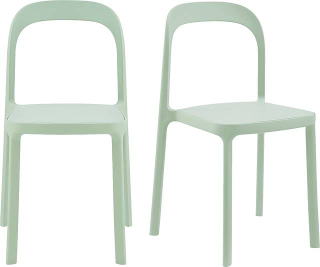 Outdoor Alether Mint Green Dining Chair, Set of 2 - Thumbnail - Image 1