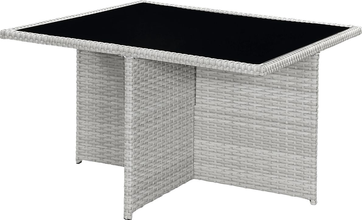 Allyner 9 Pc Gray Polyester Fabric Outdoor Dining Set Rooms To Go