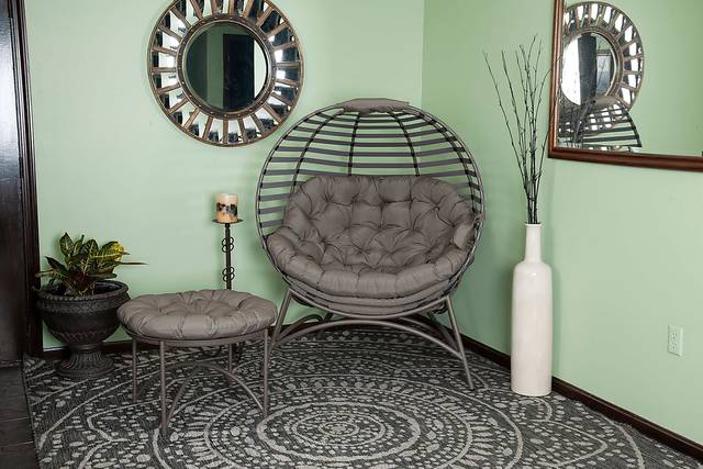 Outdoor Altgeld Beige Accent Chair - Thumbnail - Image 11