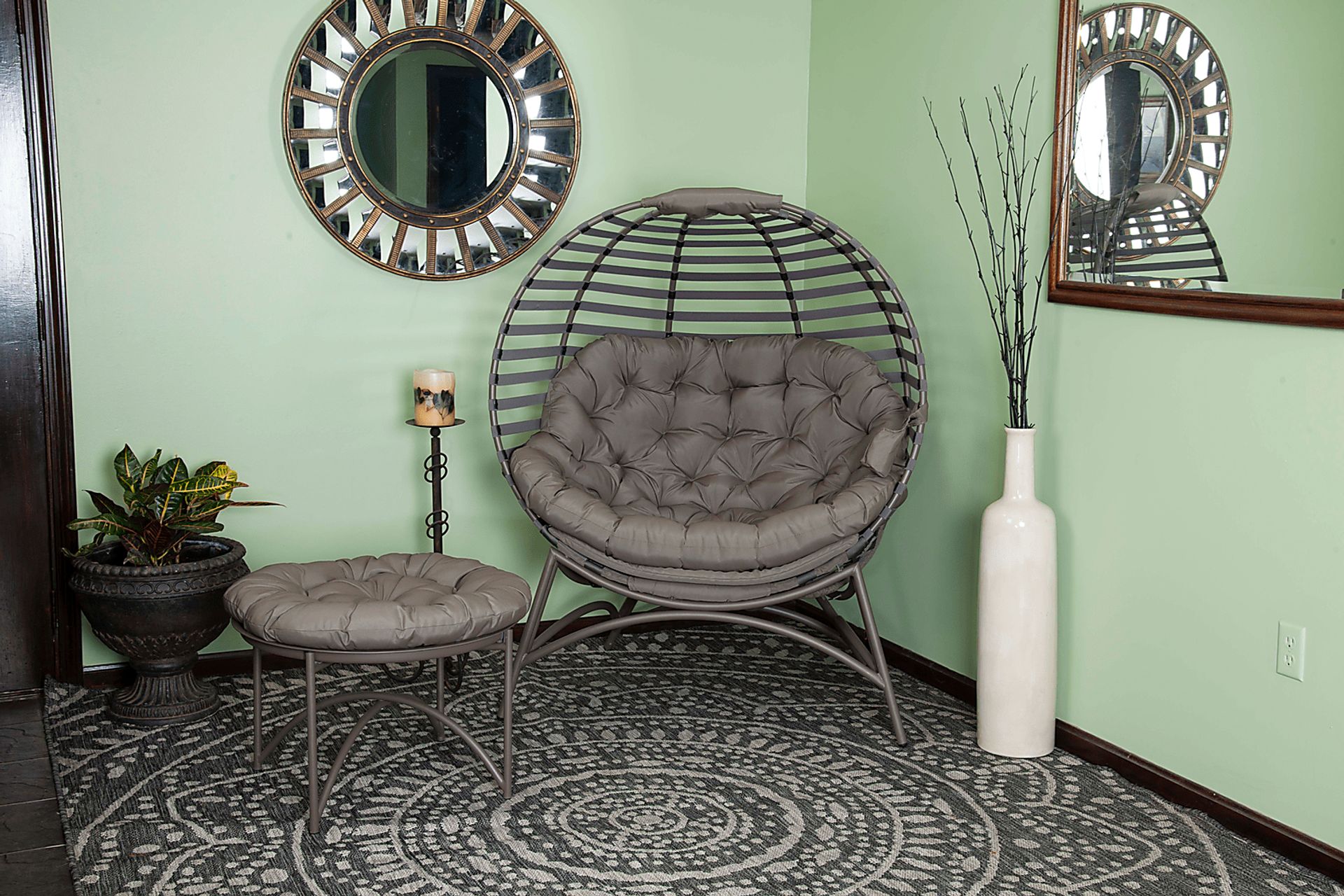 Outdoor Altgeld Beige Accent Chair - Image 11