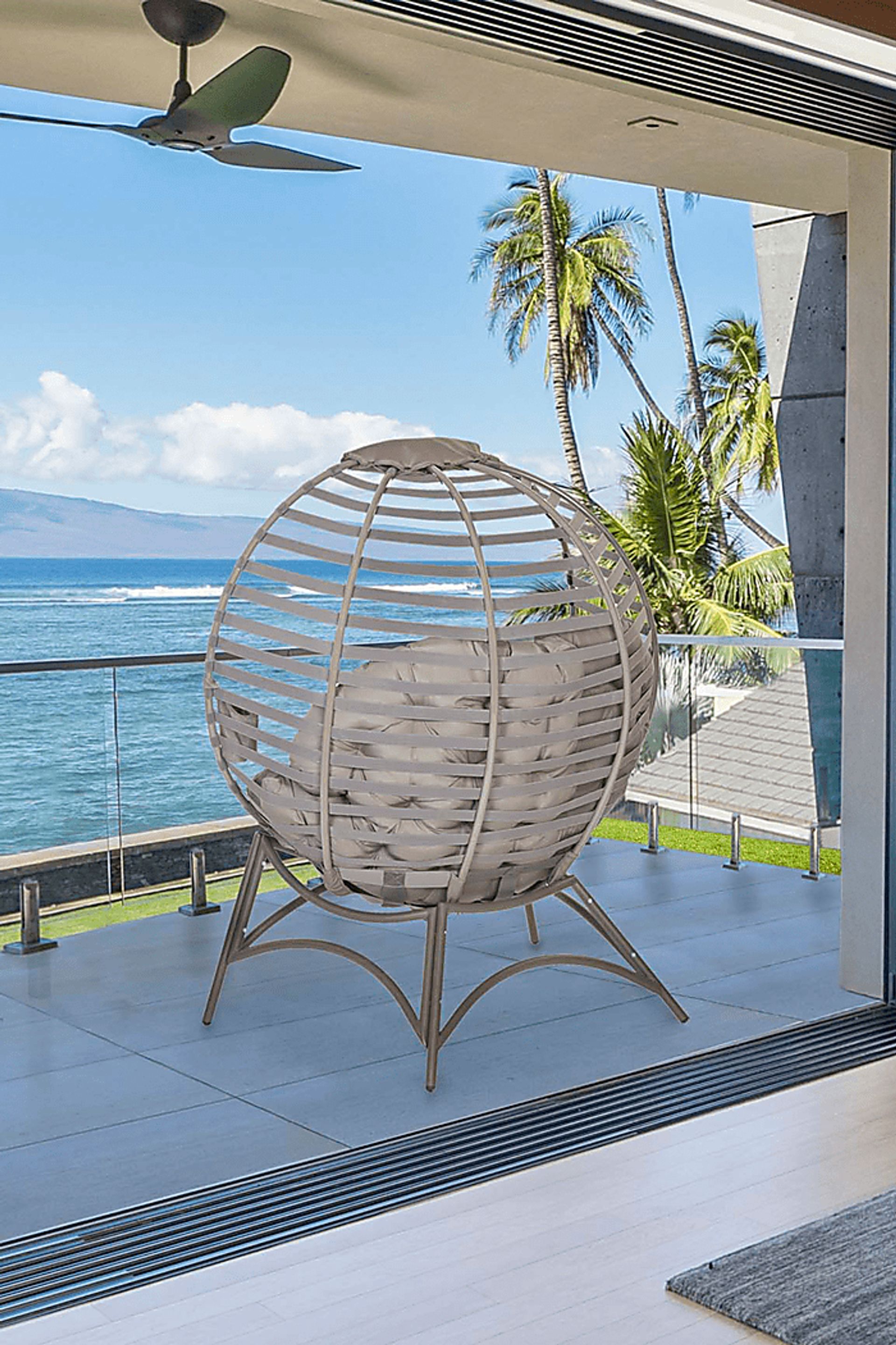 Outdoor Altgeld Beige Accent Chair - Image 6