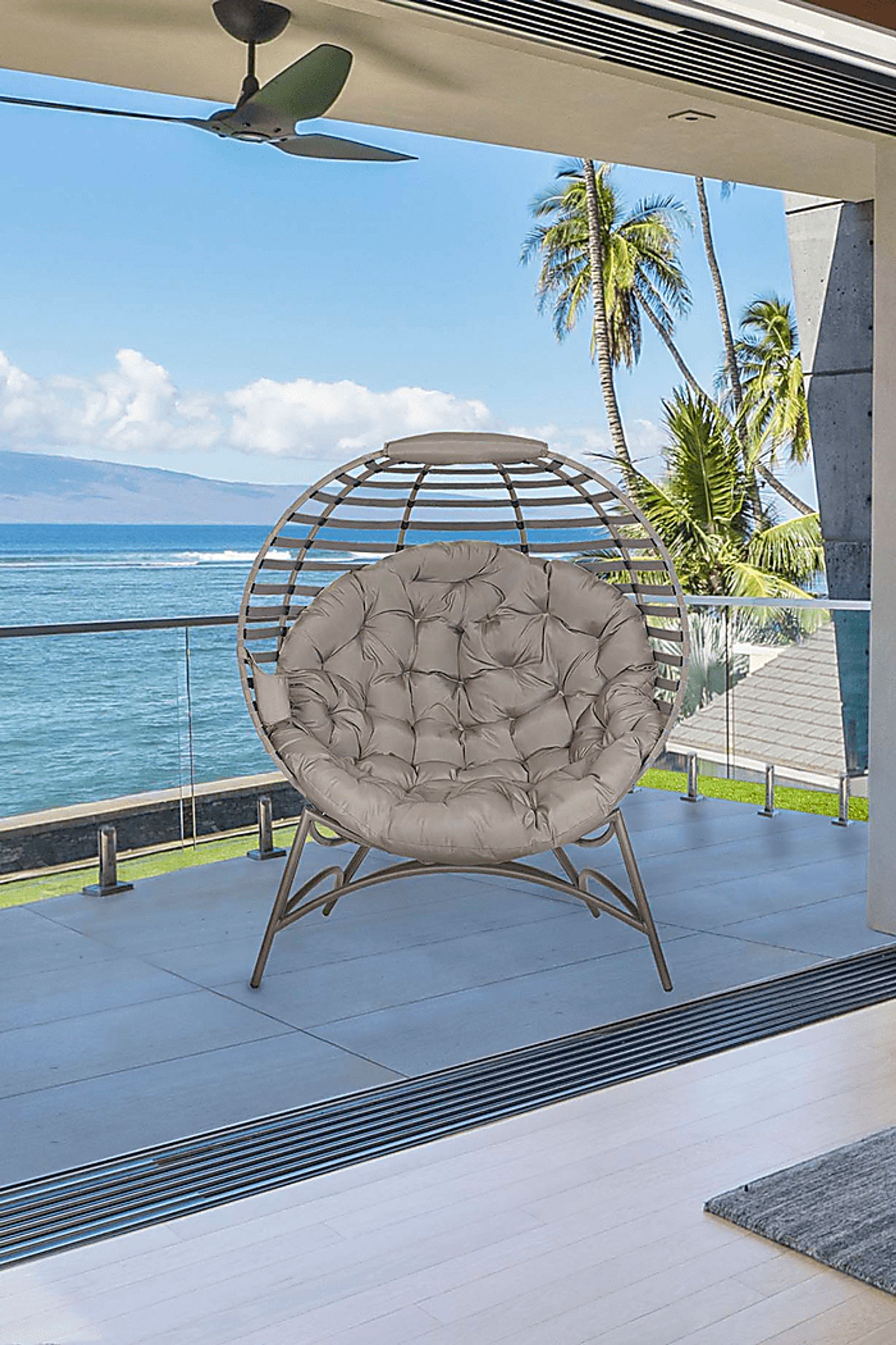 Outdoor Altgeld Beige Accent Chair - Image 7