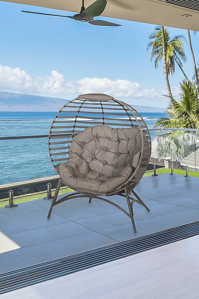 Outdoor Altgeld Beige Accent Chair - Thumbnail - Image 8
