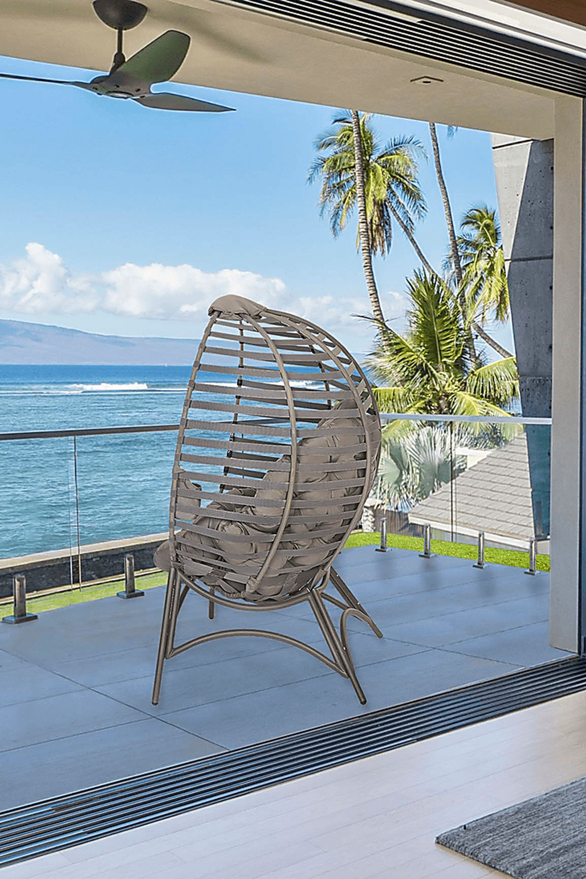 Outdoor Altgeld Beige Accent Chair - Image 9