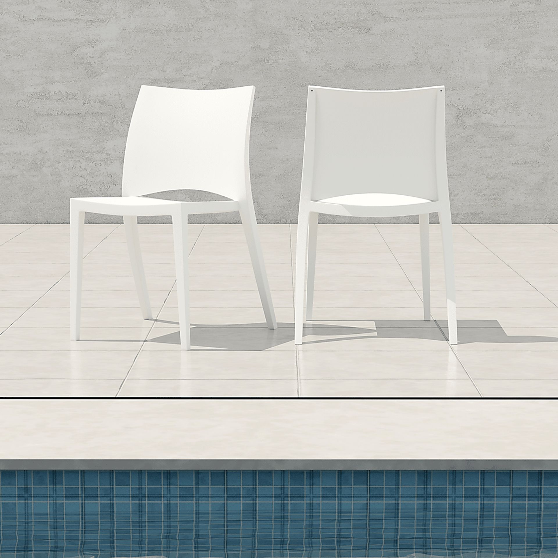 Outdoor Amyamanda White Dining Chair, Set of 2 - Image 2