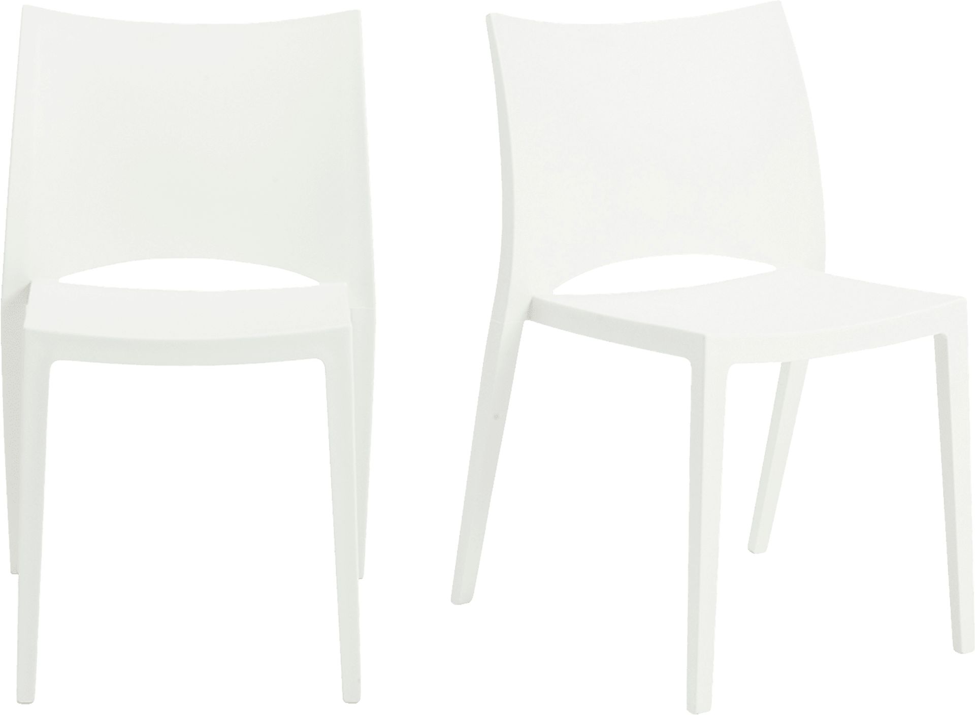Outdoor Amyamanda White Dining Chair, Set of 2 - Image 1