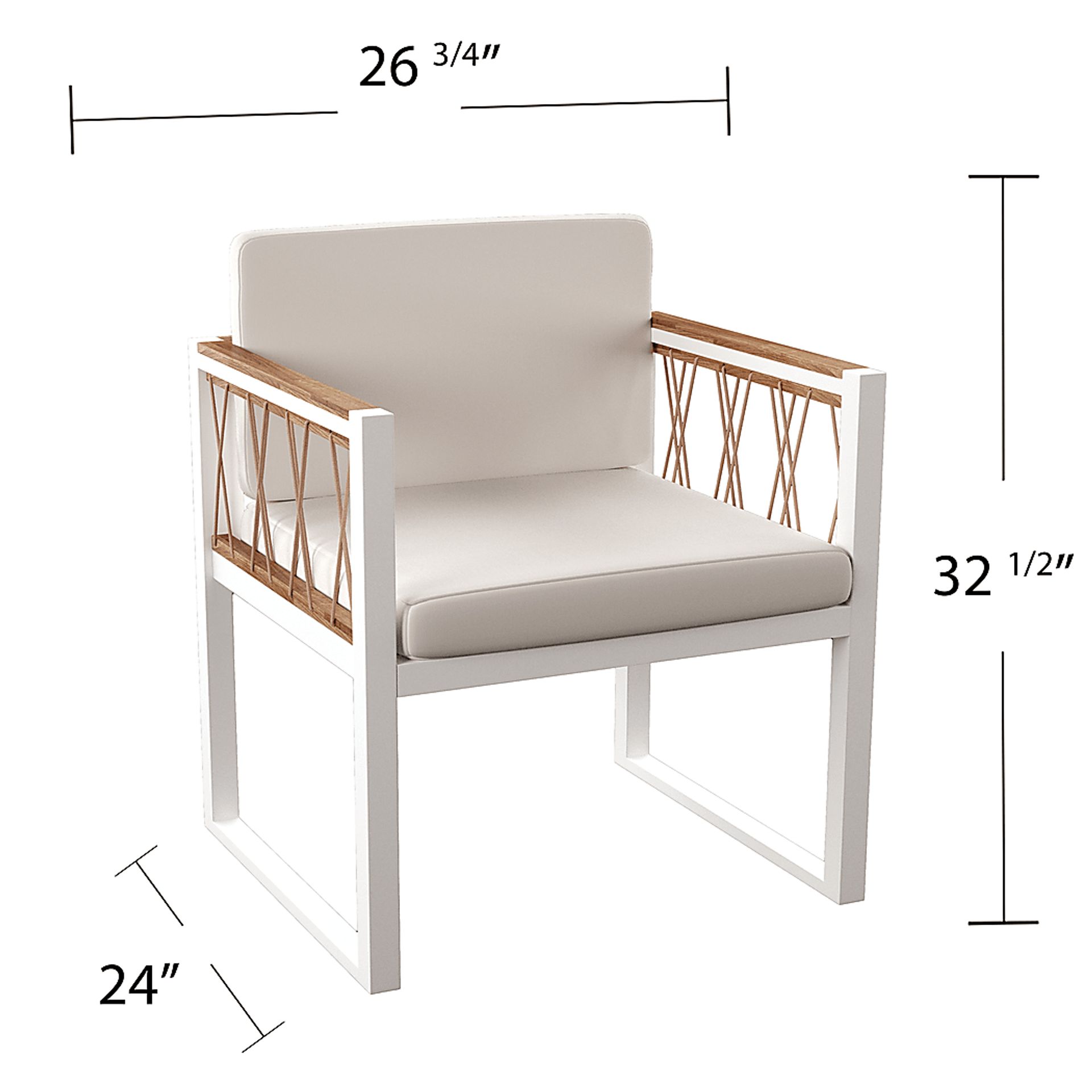 Outdoor Anatasie White Patio 5pc Set - Image 13