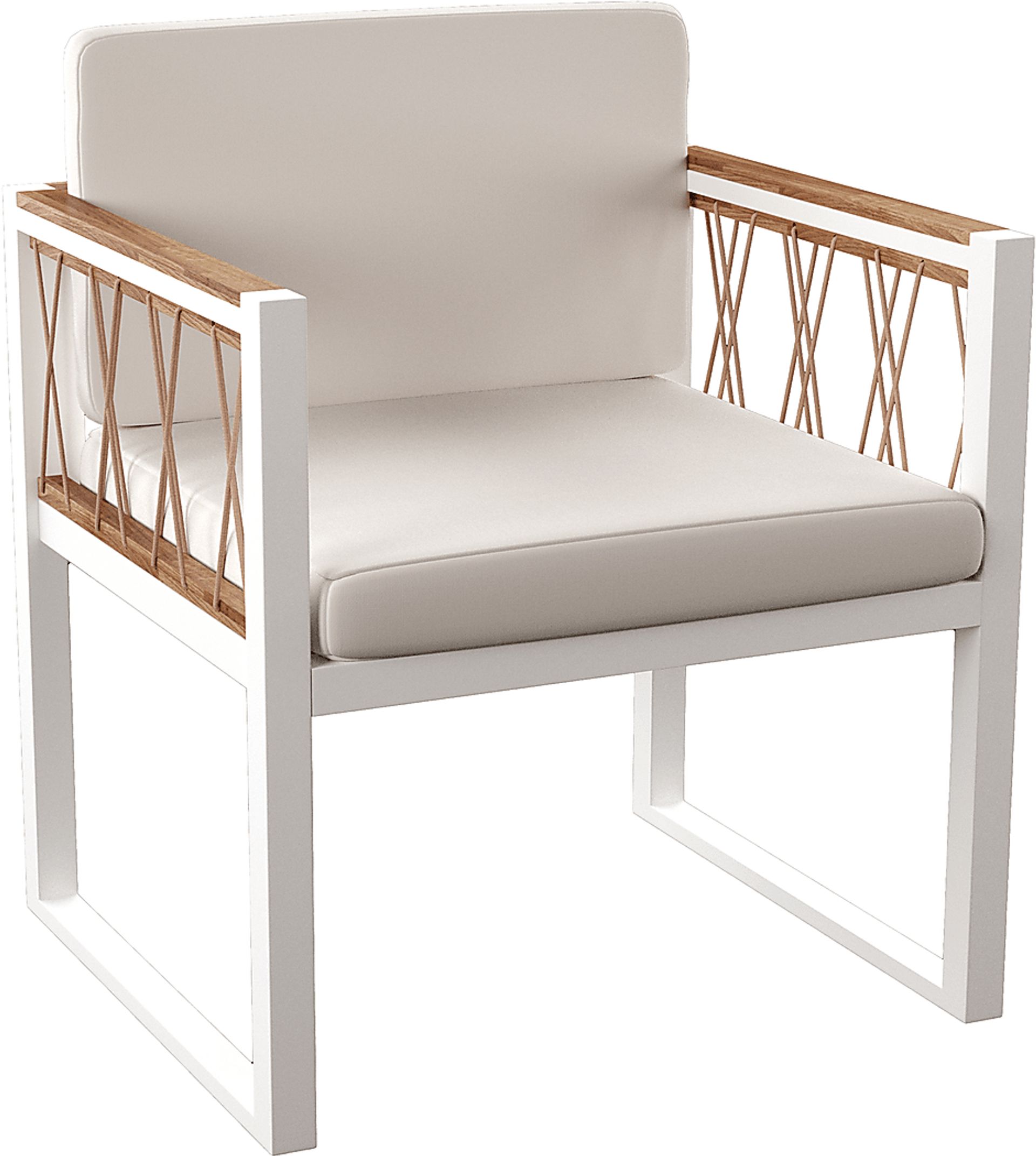 Outdoor Anatasie White Patio 5pc Set - Image 5