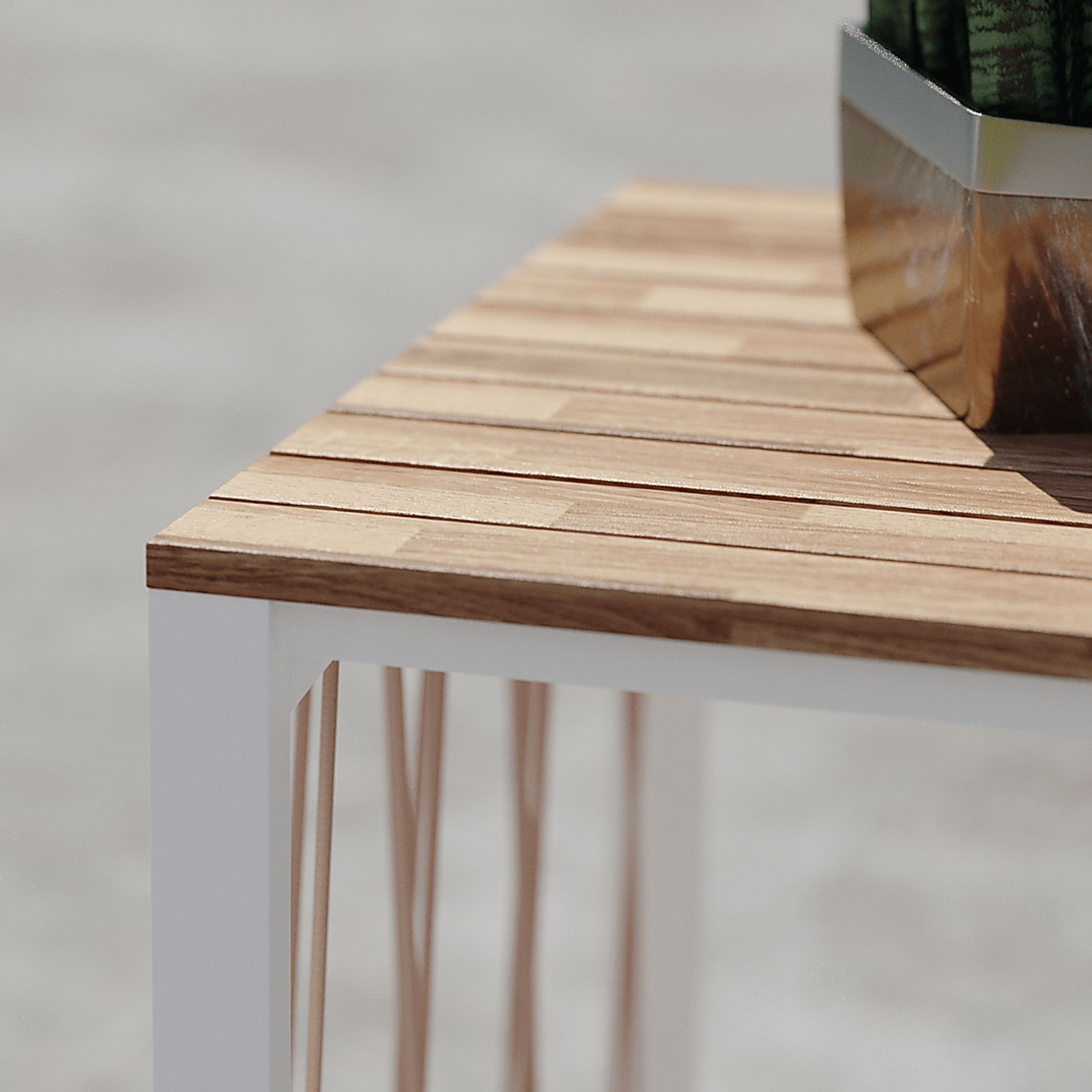 Outdoor Angelloz White End Table - Image 6