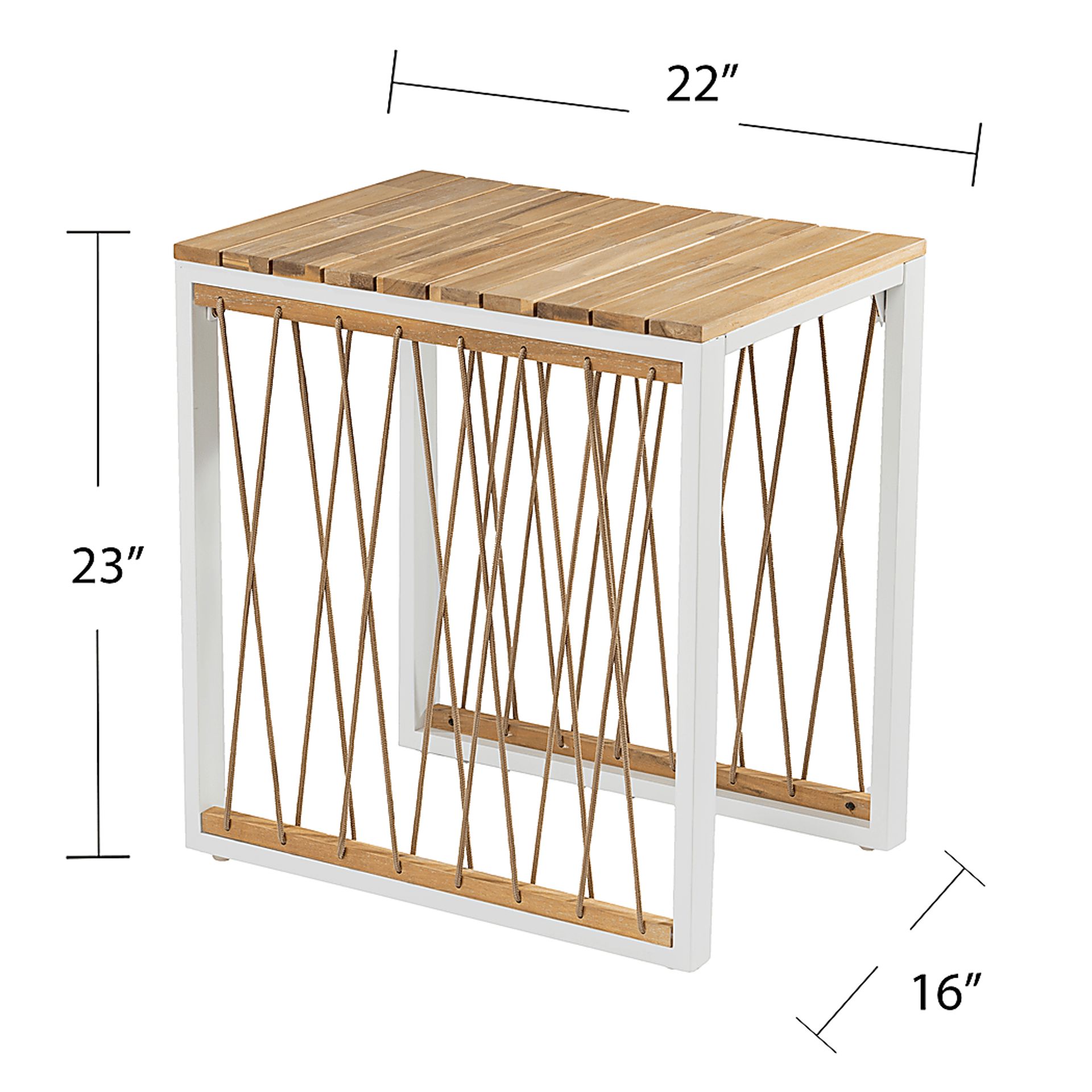 Outdoor Angelloz White End Table - Image 8