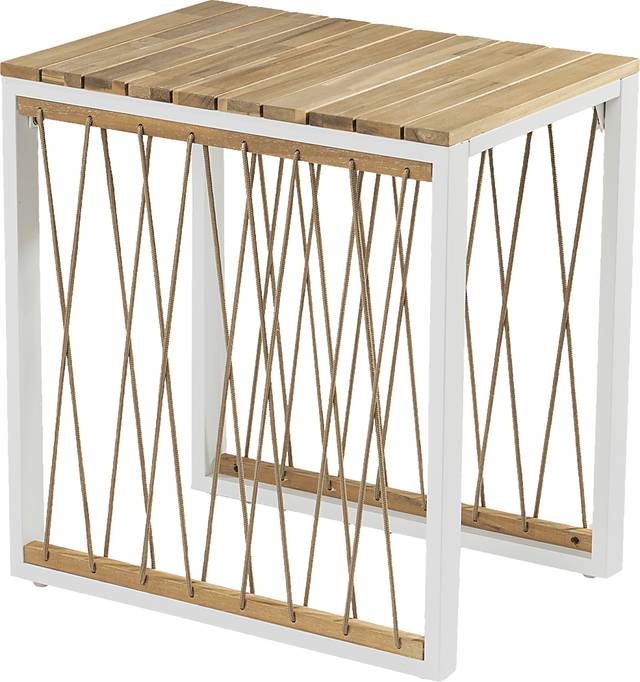 Outdoor Angelloz White End Table - Thumbnail - Image 1