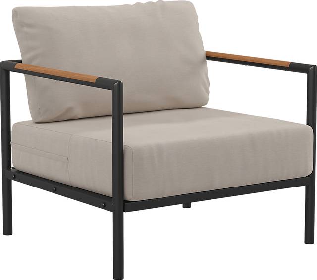 Outdoor Annelan Beige Accent Chair - Thumbnail - Image 1