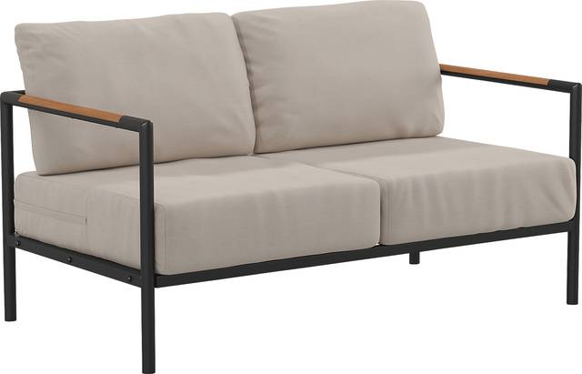 Outdoor Annelan Beige Loveseat - Thumbnail - Image 2