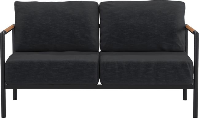 Outdoor Annelan Black Loveseat