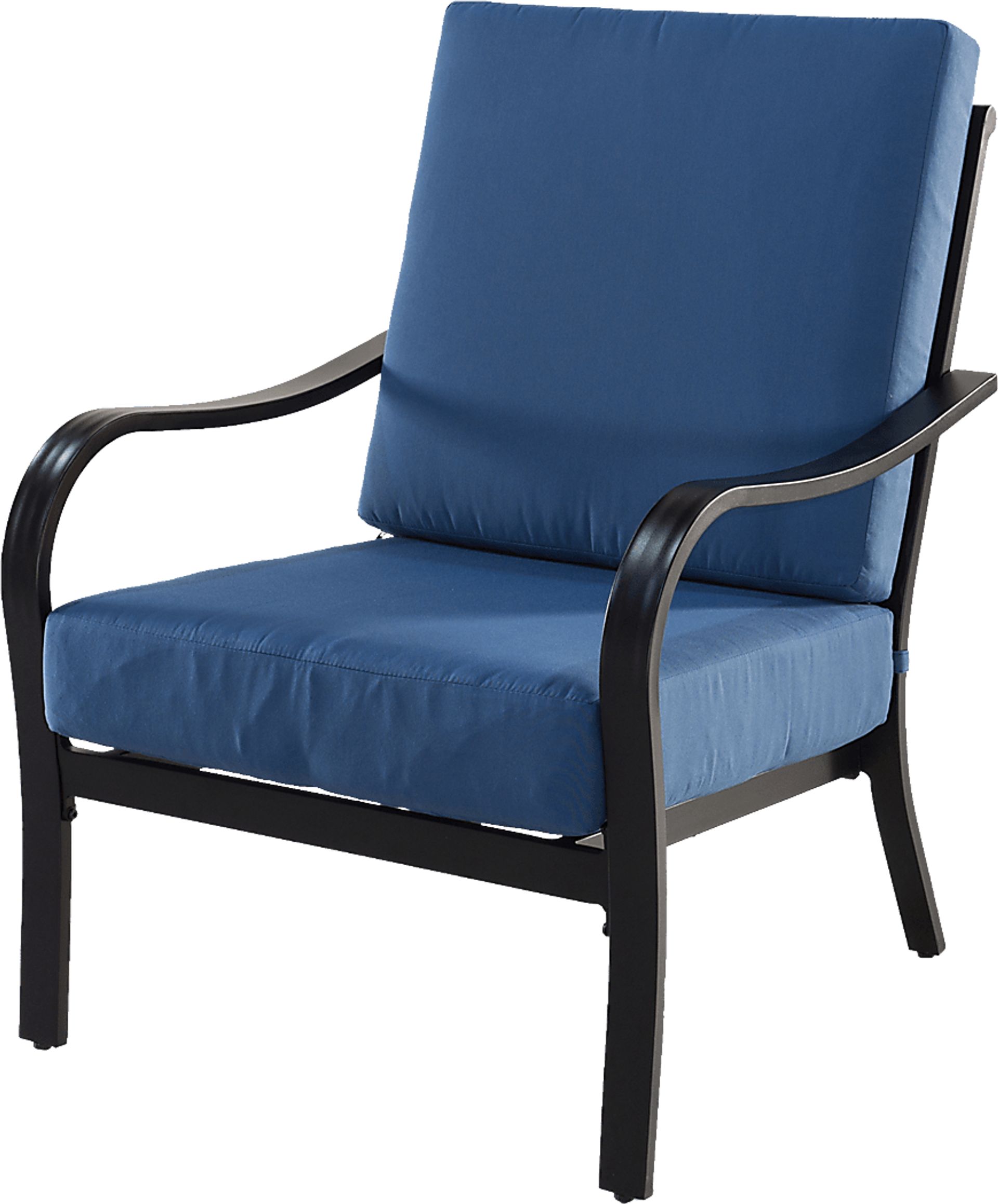 Outdoor Anola Blue Club Chair, Set of 2 - Image 1