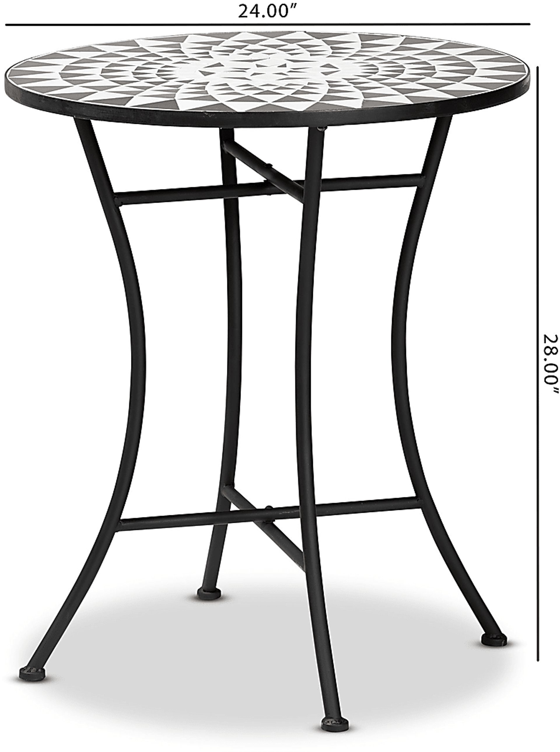 Outdoor Antina Black Dining Table - Image 6