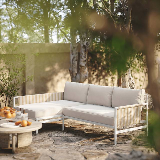 Outdoor Arboleda Cream 2 Pc Left Arm Chaise Sectional - Thumbnail - Image 2