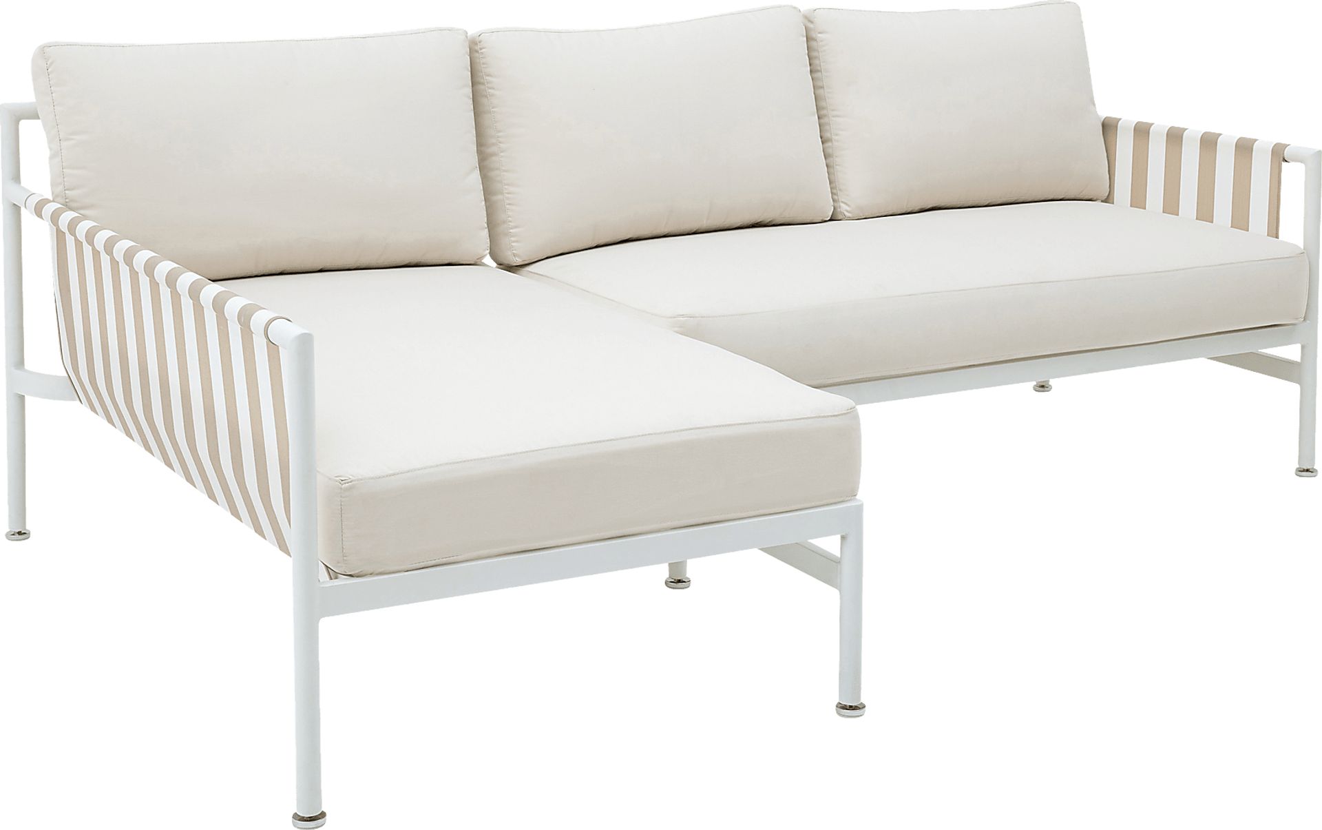 Outdoor Arboleda Cream 2 Pc Left Arm Chaise Sectional - Image 1