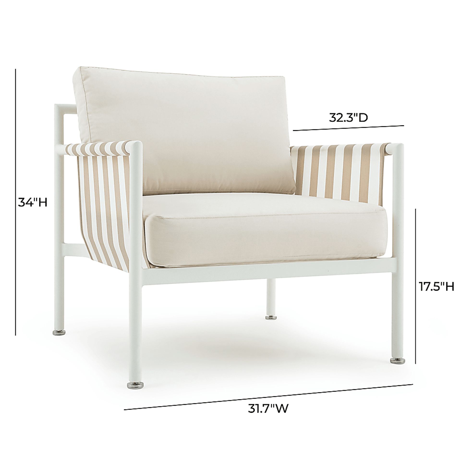 Outdoor Arboleda Cream Accent Chair - Image 6