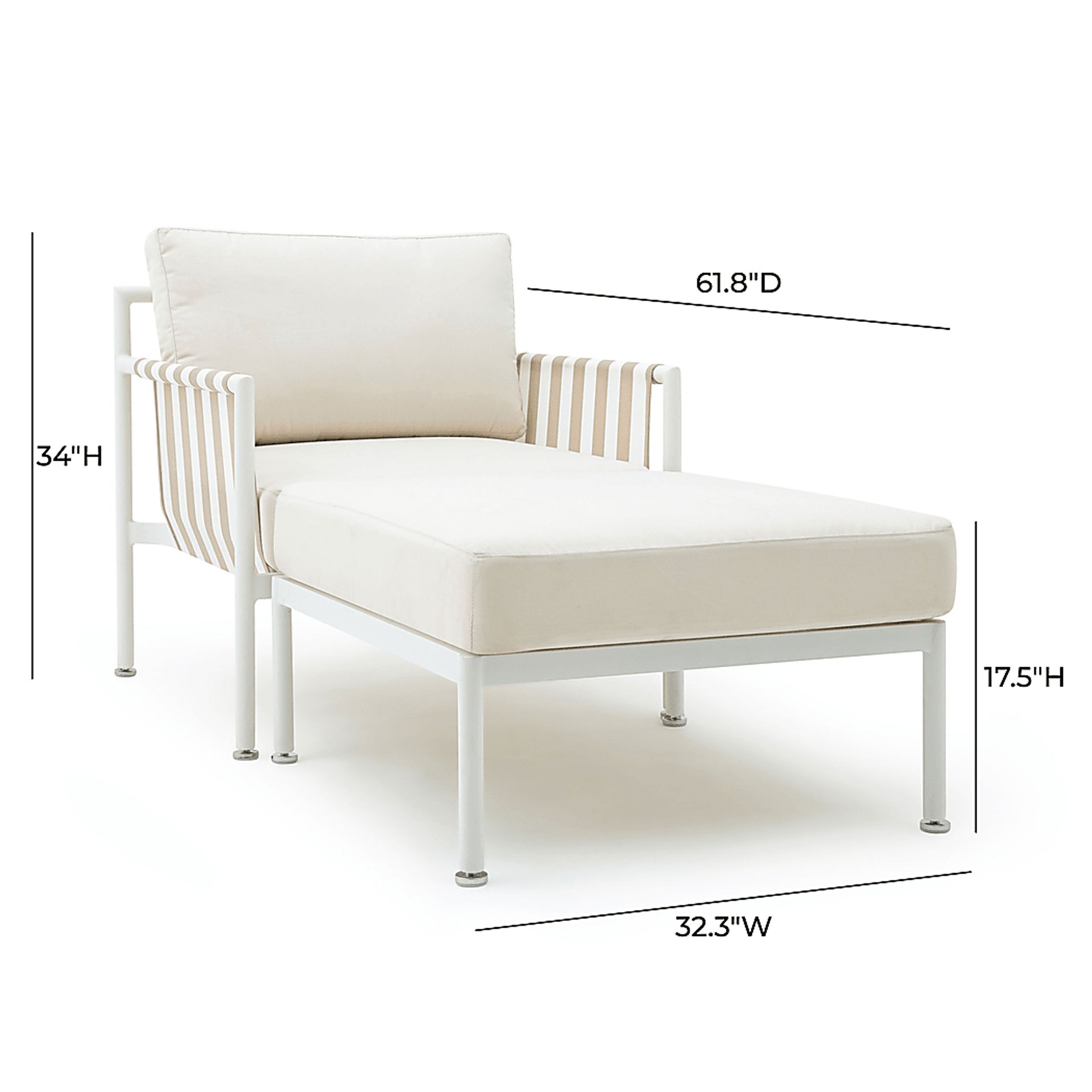 Outdoor Arboleda Cream Chaise - Image 5